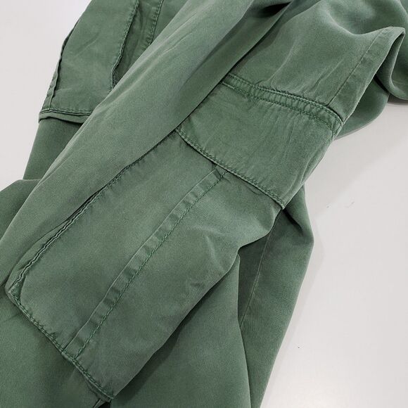 Vince Camuto Woman's 100% Lyocell Green Cargo Pants with Elastic Ankles, Medium - Picture 11 of 12